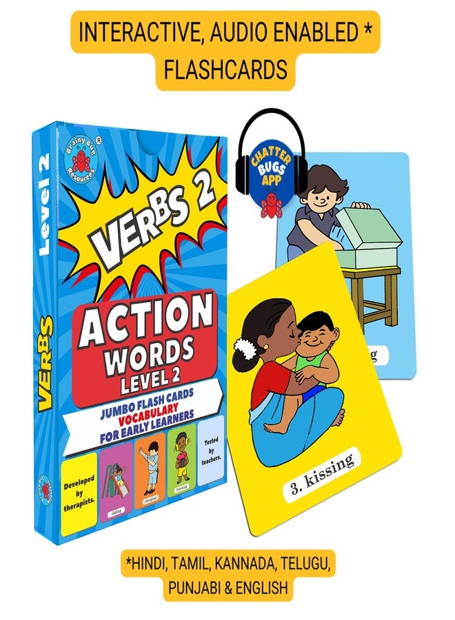 Brainy Bug Resources Action Words (Levels 1 and 2), Verbs Sequences, Verbs in Past Tenses (Levels 1 and 2), Verbs in Future Tense | 6 Decks - 180 Flashcards | Language Teaching - Image 4